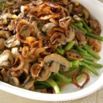 Green Beans with Sherried Mushrooms and Fried Shallots