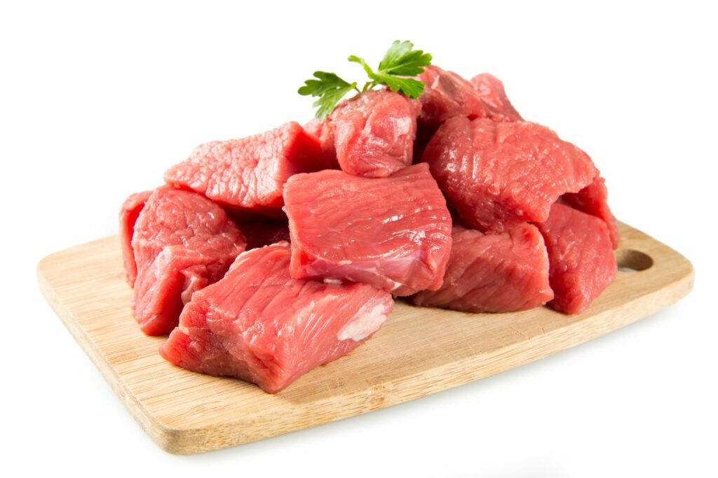 raw veal meat